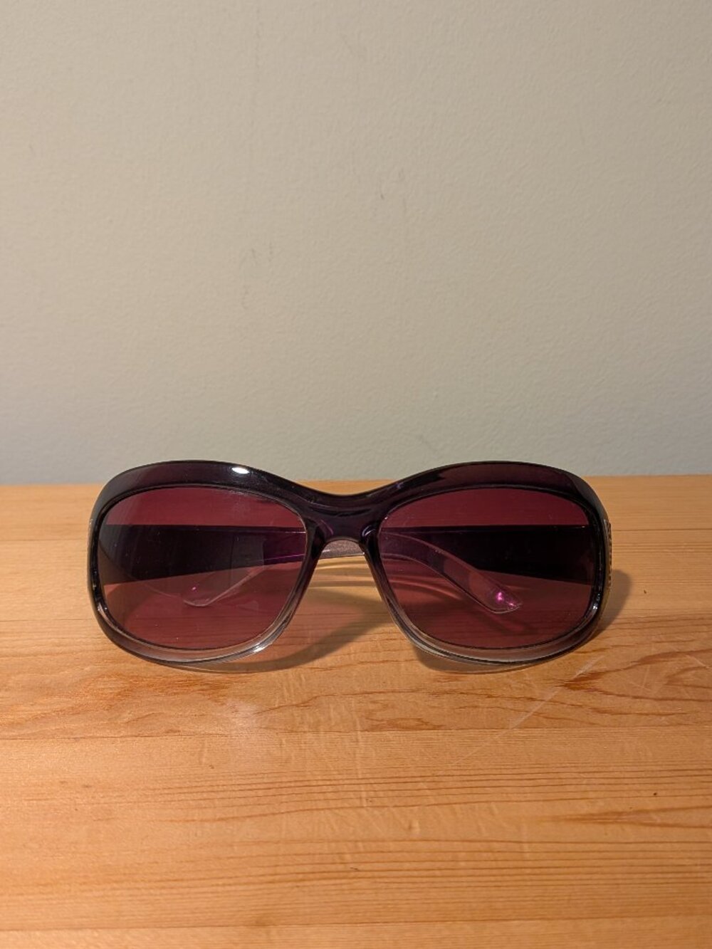 Women's Black Bug Eye Ombre Sunglasses